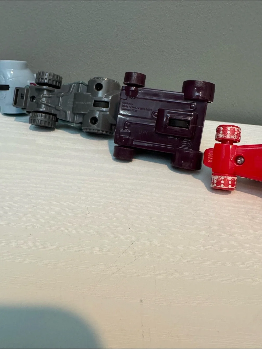 McDonald's Kids Character Vehicle Set - Red, Gray, Dark Gray, Burgundy, Pink